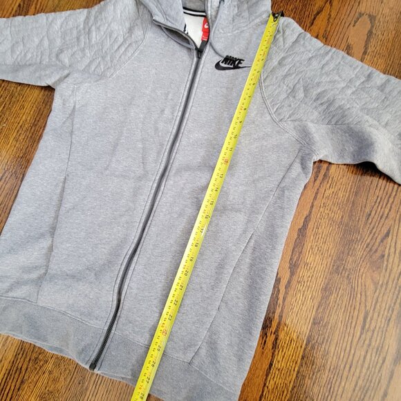 Nike Sportswear Gray Long Hoodie Women's Small Full Zip - Picture 11 of 12